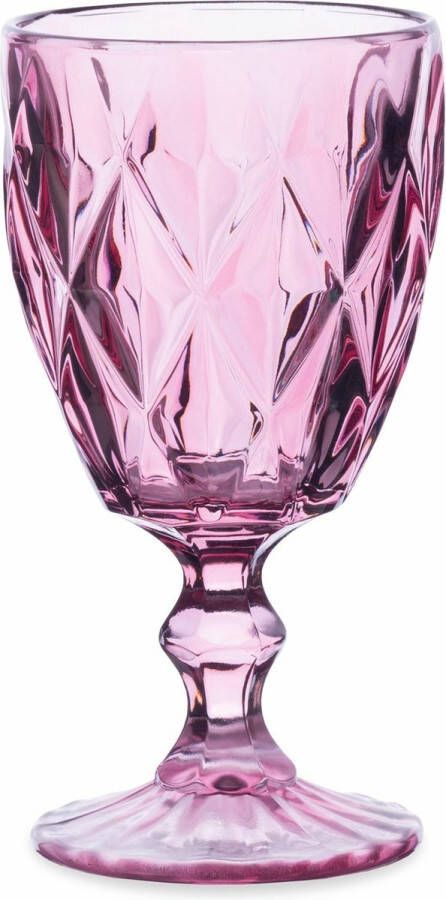 Homla Lunna roze wijnglas waterglas 4 stuks 0.3l 100% glas