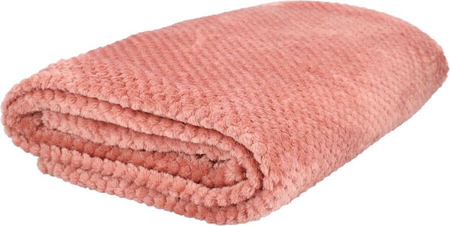 Homla Noah Deken Fluffy and Warm Sprei Deken Sofa Deken Sprei 150 x 200 cm Dirty Pink