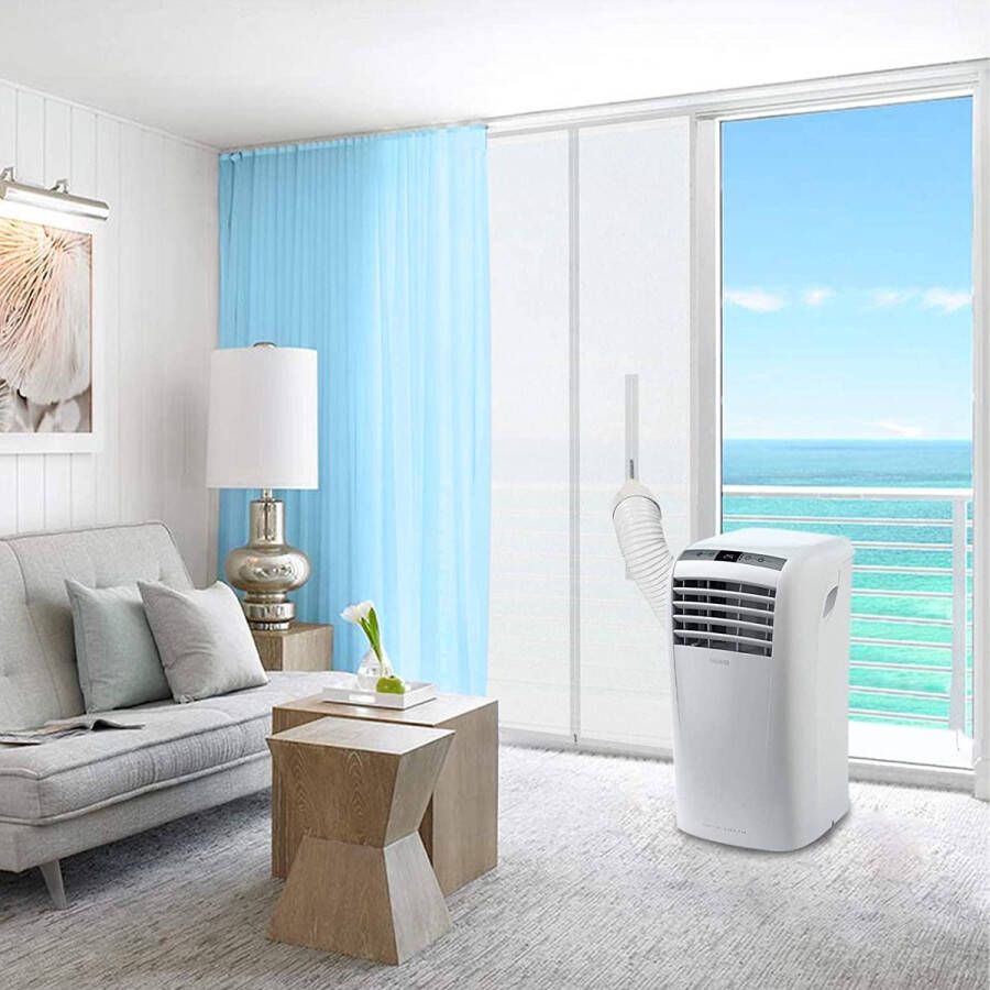 HOOMEE Universele Deurafdichting voor Mobiele Airconditioners Wasdrogers Luchtafvoerdrogers Heteluchtstop met Ritssluiting voor Bevestiging aan Balkondeuren Alternatief voor Raamafdichting (90x210cm)