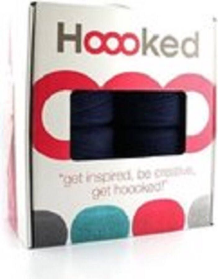 Hooked DIY Brei & Haak Set Zpagetti Hoooked Pouf kit maak je eigen Poef Dark Blue