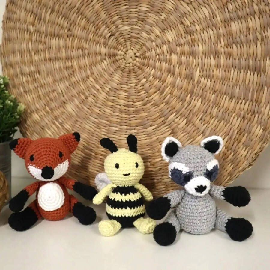Hoooked Haakpakket FOREST FRIENDS Eco Barbante Amigurumi (set van 3 verschillende)