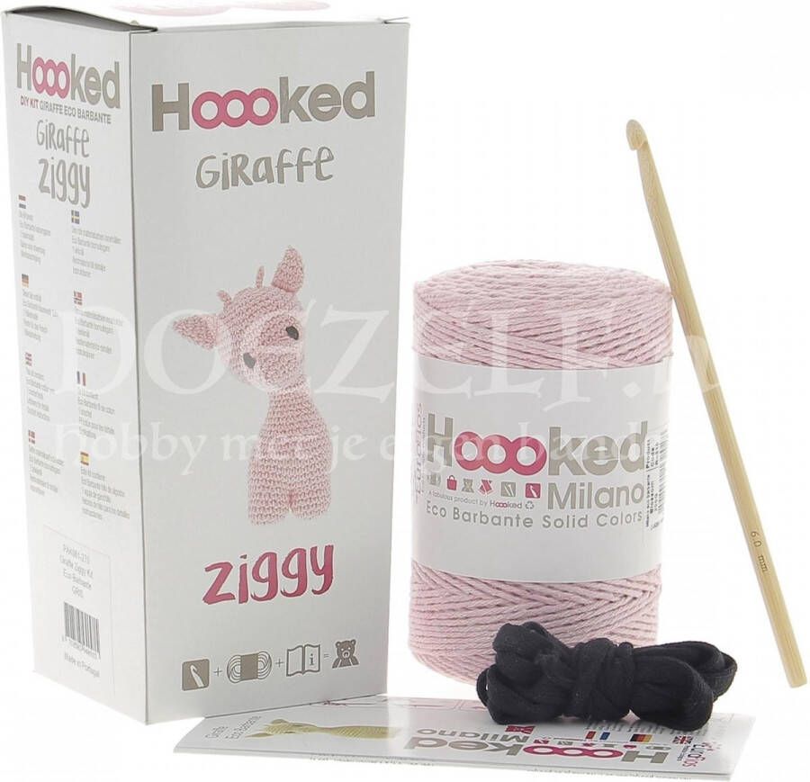 Hoooked Haakpakket Giraffe Ziggy Kit Eco Barbante Blossom