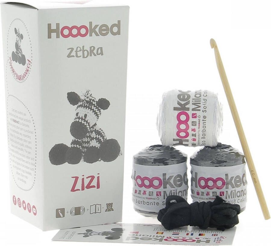 Hoooked Haakpakket Zebra Zizi Eco Barbante