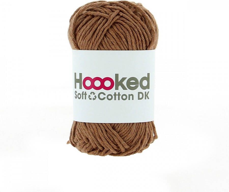 Hoooked Soft Cotton DK 50g. Cairo Caramel (bruin)