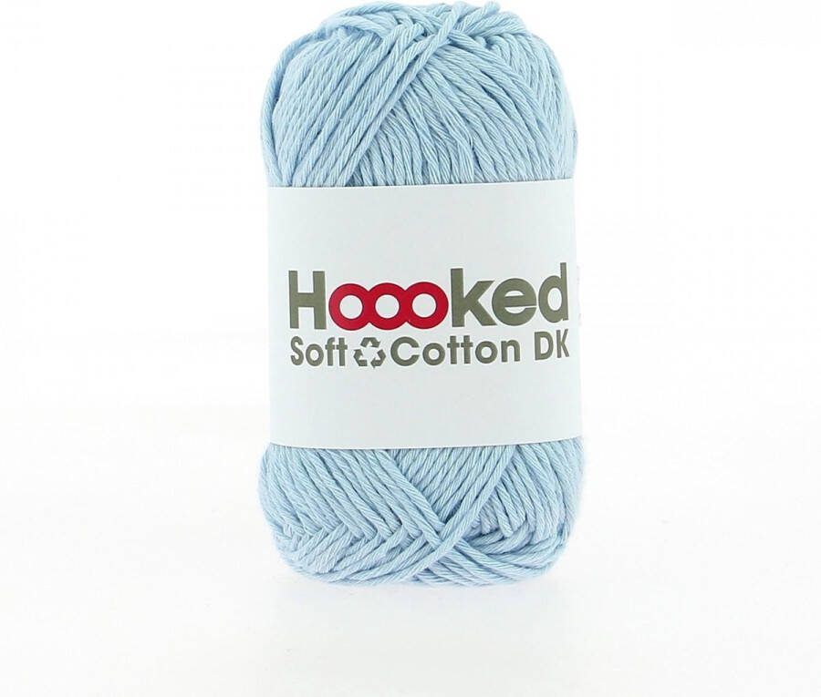 Hoooked Soft Cotton DK 50g. Dublin Blue (blauw)
