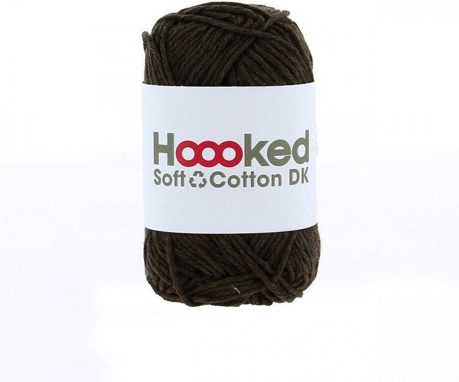 Hoooked Soft Cotton DK 50g. Havana Brown (bruin)