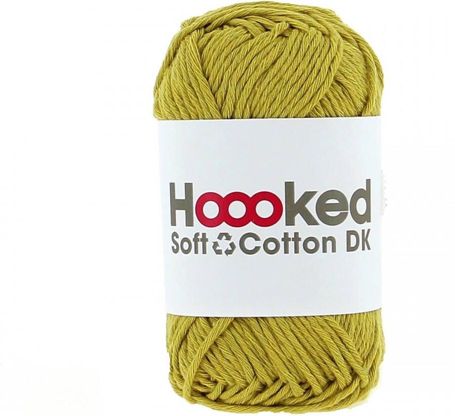 Hoooked Soft Cotton DK 50g. Lima Mustard (geel)