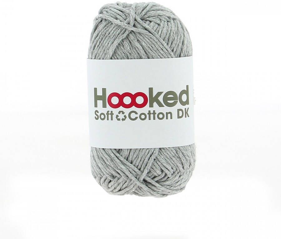 Hoooked Soft Cotton DK 50g. New York Grey (grijs)