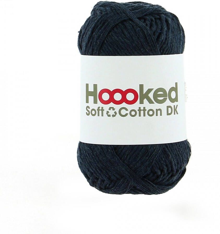 Hoooked Soft Cotton DK 50g. Paris Jeans (donkerblauw)
