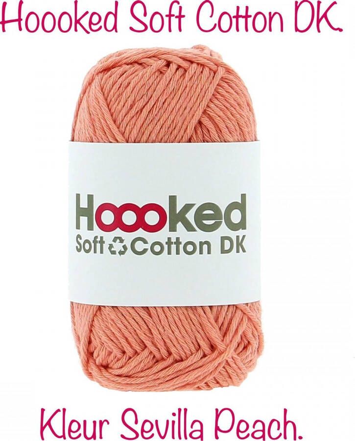 Hoooked Soft Cotton DK 50g. Sevilla Peach (perzik)