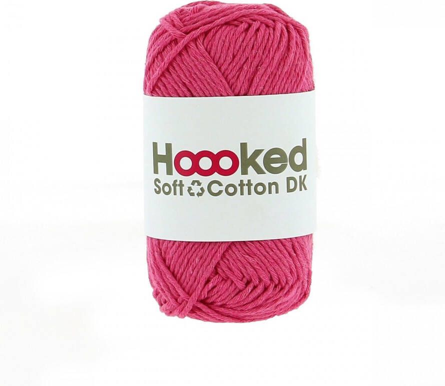 Hoooked Soft Cotton DK 50g. Valencia Pink (roze)
