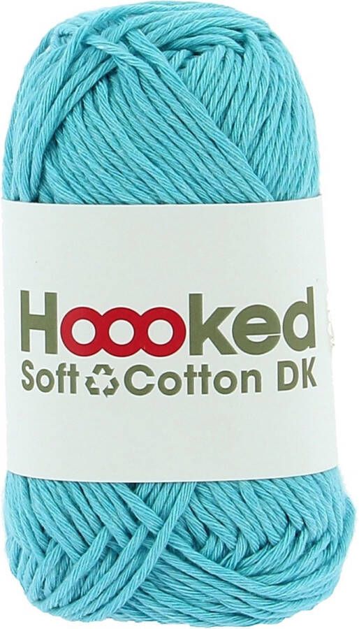Hoooked Soft Cotton DK – Kleur Sydney Sea (blauw) 100% gerecycled