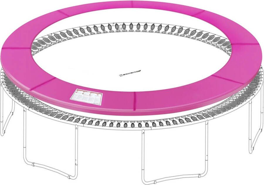 Hoppa! Trampoline beschermrand randafdekking randbescherming trampolinerand 305 cm Roze