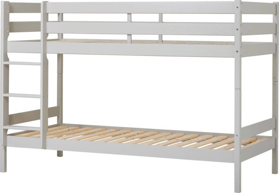 Hoppekids ECO Comfort stapelbed 90x200 cm met lattenbodem Duif Grijs