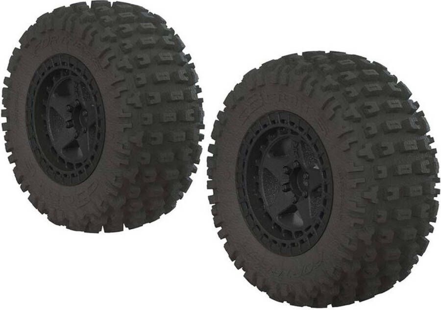 Horizon AR550042 Fortress SC Tire Set Glued Black (2)