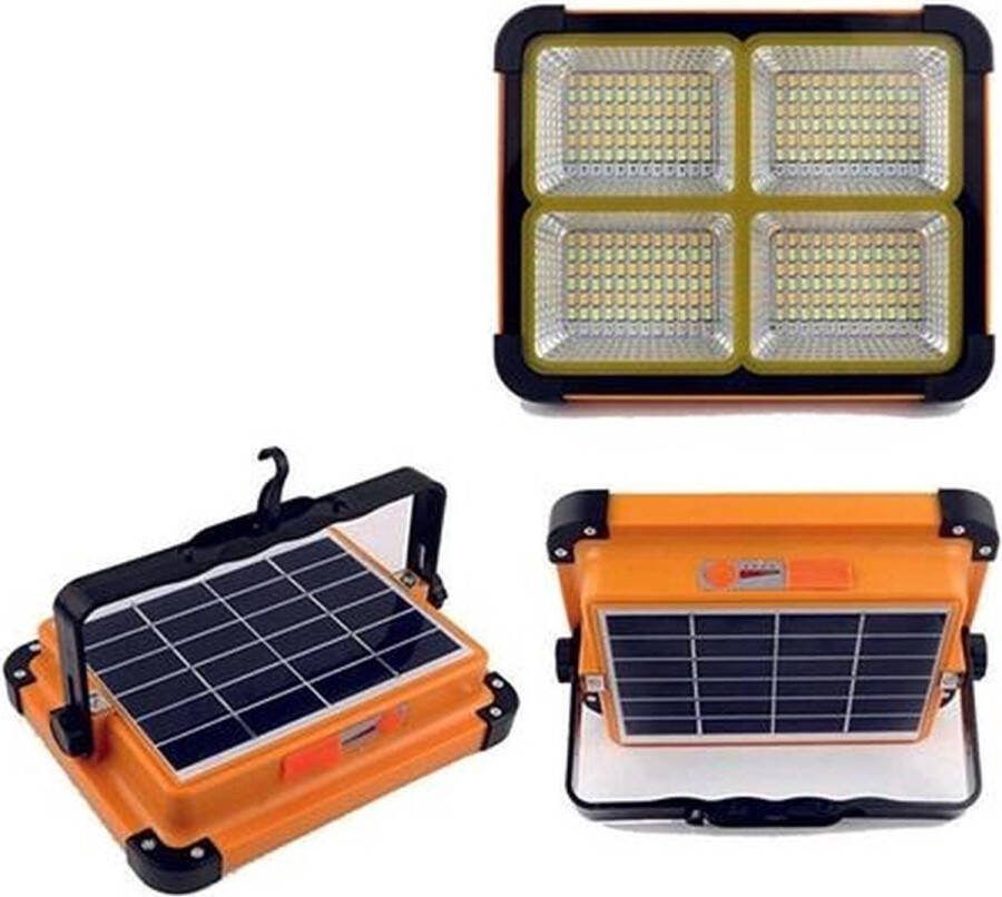 Horoz Electric TURBO 200w Solar CCT -Werklamp Draagbaar LED lamp powerbank Waterdicht IP44 Oplaadbaar Zonnepaneel