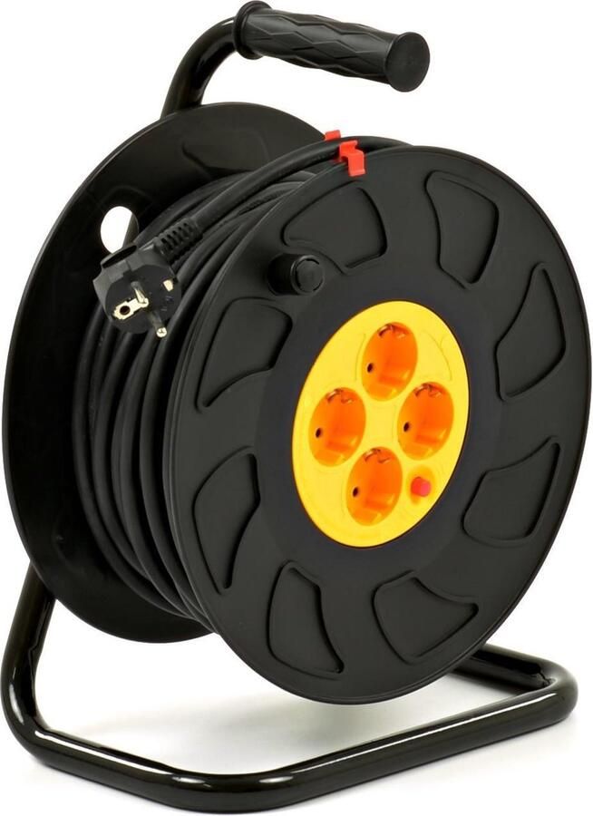 Horse kabelhaspel 50 meter Professionele kabelhaspel verlengsnoer spatwaterdicht