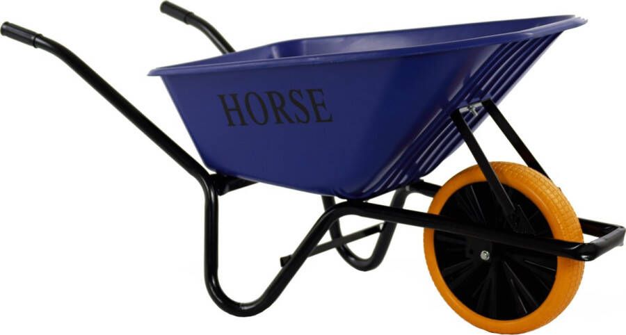 Horse kruiwagen blauw Gemonteerd geleverd kruiwagen blauw kruiwagen 100 liter