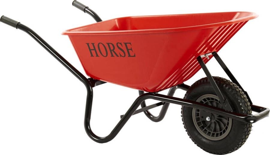 Horse Kruiwagen Gemonteerd geleverd kruiwagen rood kruiwagen 100 liter