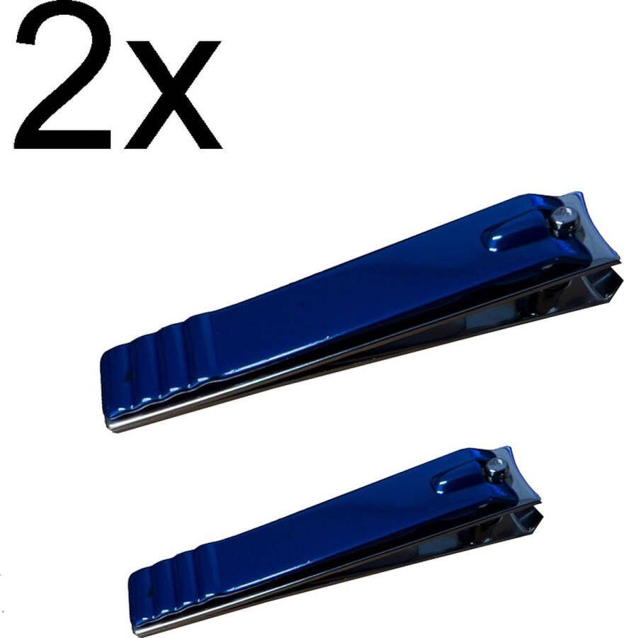 Hospitrix Nagelknipper Set Metal Blauw 8 cm 5 cm RVS Nagelschaar Nagel Knipper Nagelknippers