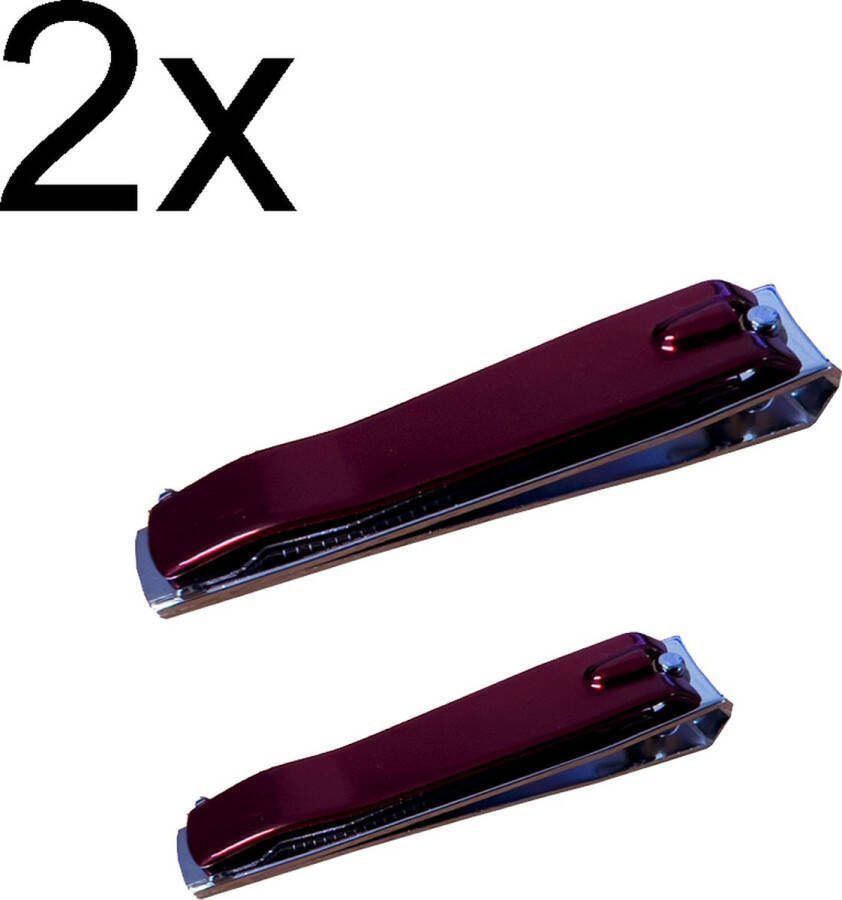 Hospitrix Nagelknipper Set Metal Rood 8 cm 5 cm RVS Nagelschaar Nagel Knipper Nagelknippers