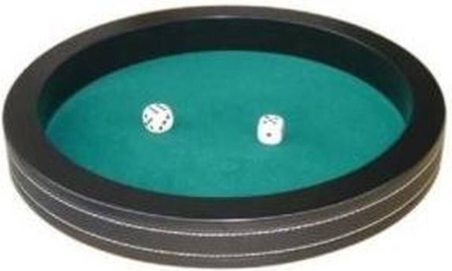 HOT Games Dobbelpiste zwart 34cm met 5 dobbelstenen