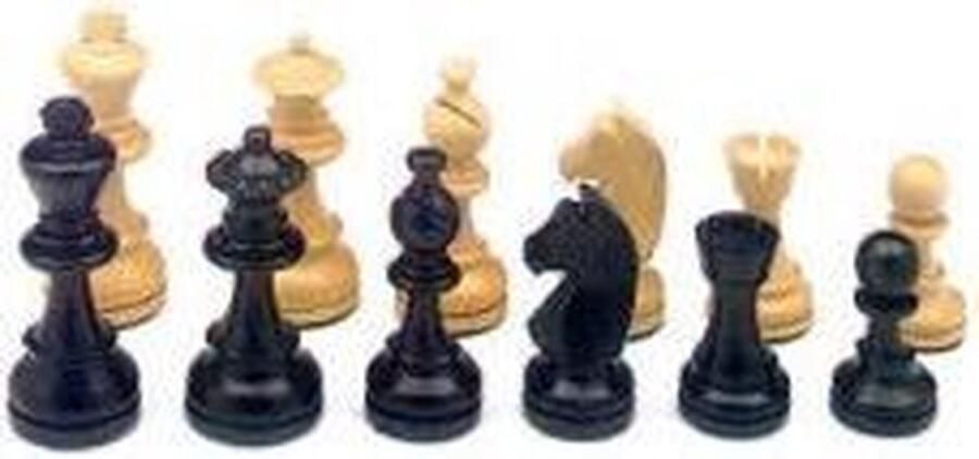 HOT Games Schaakstukken Staunton palmhout zwart 83 mm L+V. Maat 4