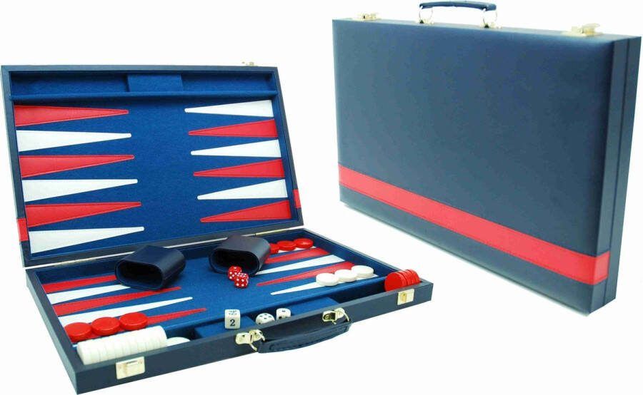 HOT Games Hot sports Backgammon koffer blauw 46x58