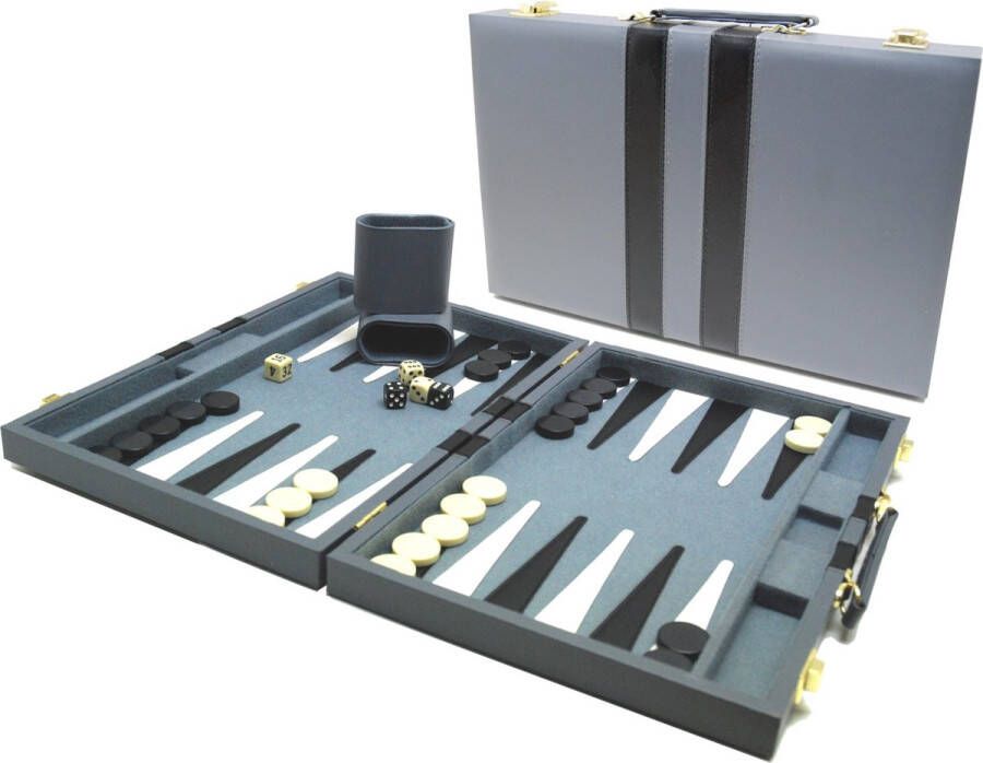 HOT Games Hot sports Backgammon koffer grijs 38x24