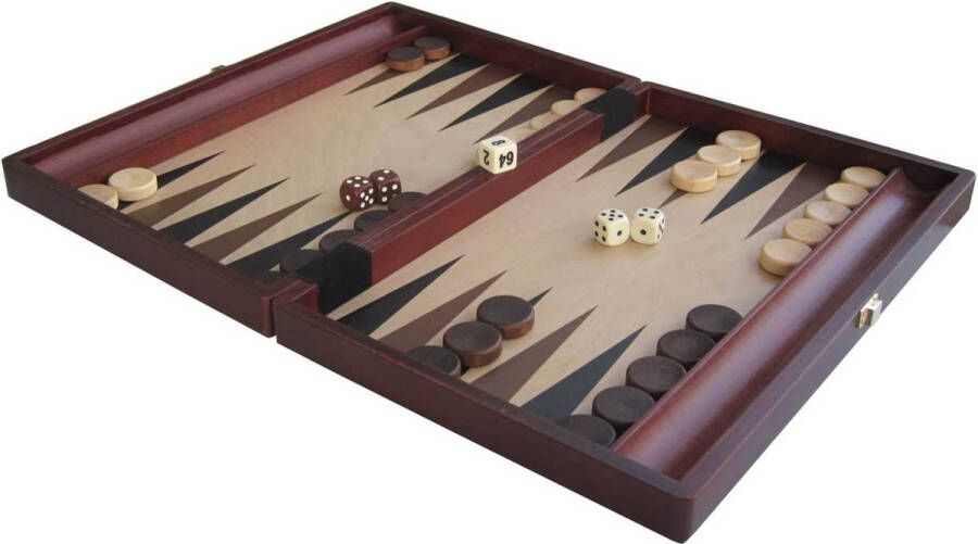 HOT Backgammon 35x24cm hout ingelegd Backgammon hout ingelegd (35x24 cm)