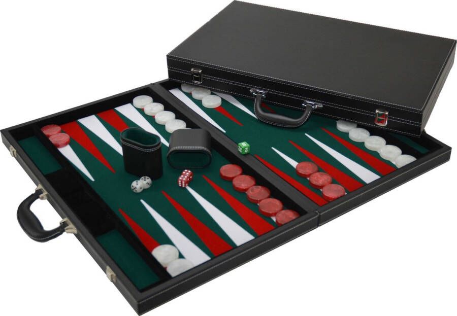 HOT Games Hot sports Backgammon koffer xl de luxe zwart 53x64