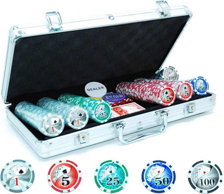 Hotsport Poker koffer alu. met 300 Laser-fiches 11 gr