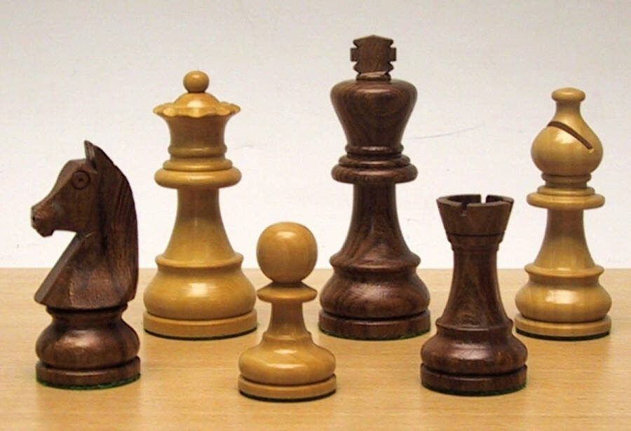 HOT Games Schaakstukken Staunton Palm palisander L V 83mm Maat 4