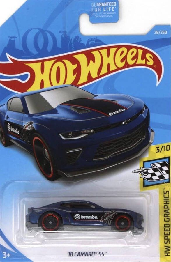 Hot Wheels '18 Camaro Ss Sportauto 7 Cm Blauw