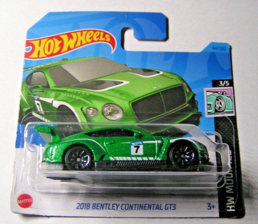 Hot Wheels 2018 BENTLEY CONTINENTAL GT3 44 250 GREEN 1:64