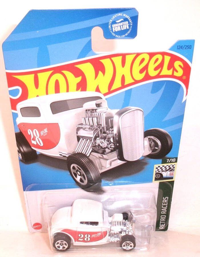 Hot Wheels '32 FORD WHITE 124 250 1:64 HW RETRO RACERS 7 10