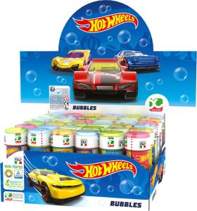 Hot Wheels 4x race autos bellenblaas flesjes met spelletje 60 ml voor kinderen Uitdeelspeelgoed Grabbelton speelgoed