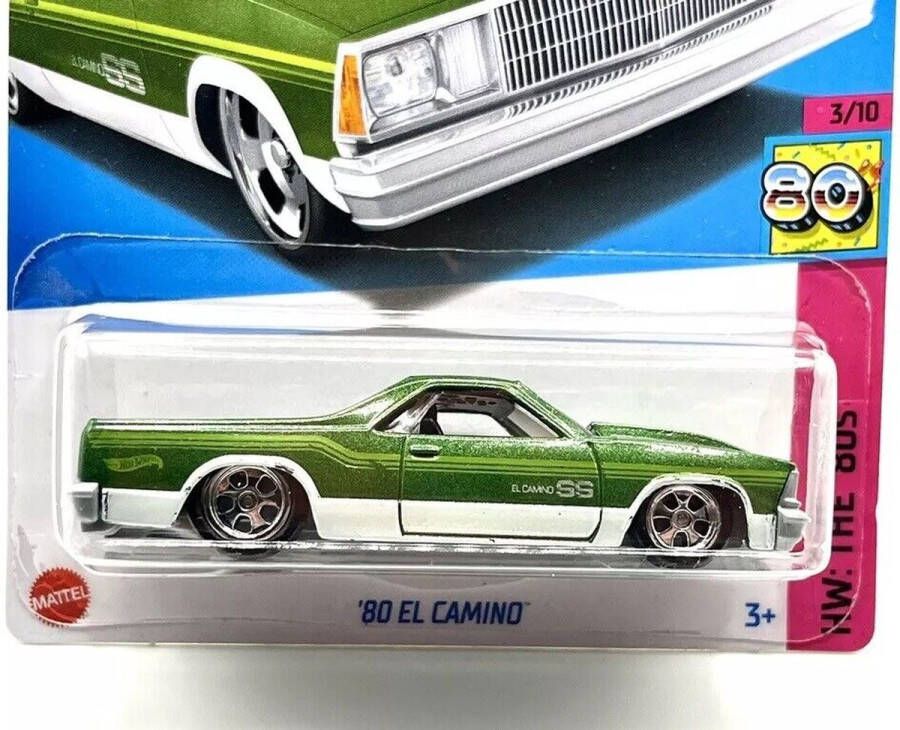 Hot Wheels '80 EL CAMINO GREEN WHITE 26 250 1:64 HW THE '80s 3 10