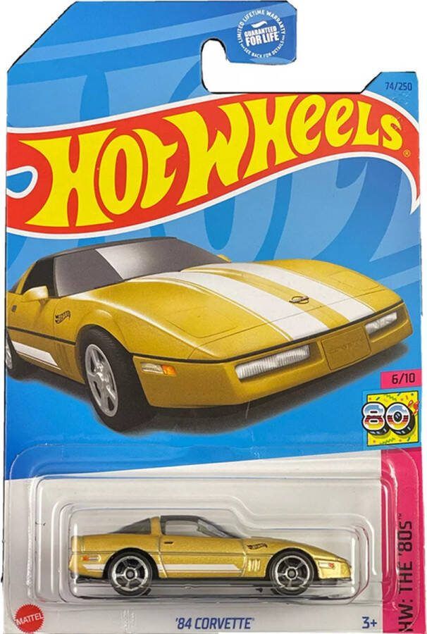 Hot Wheels '84 CORVETTE GOLD 74 250 1:64 HW THE '80 6 10