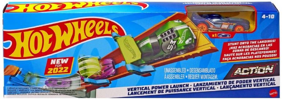 Hot Wheels Action Vertical Power Launch Voertuig Baanonderdelen Set met accessoires