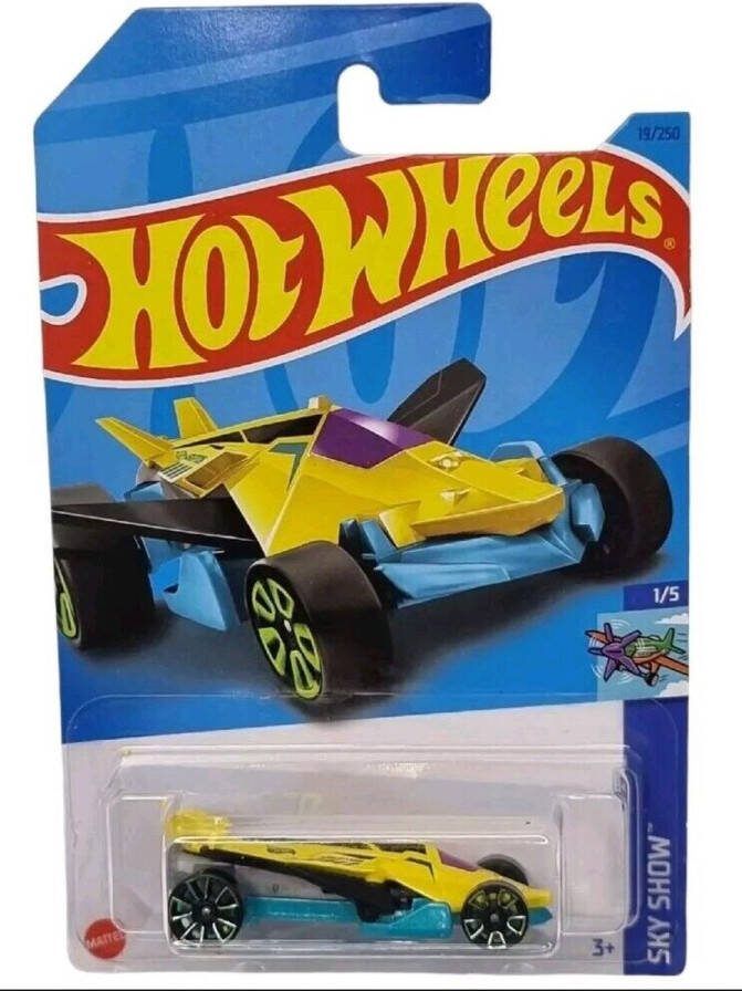 Hot Wheels AIRUPTION YELLOW BLEU 19 250 1:64 SKY SHOW 1 5