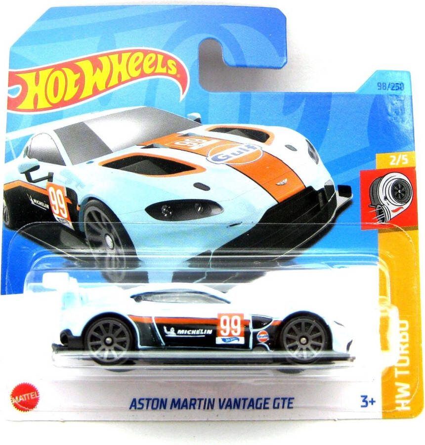 Hot Wheels ASTON MARTIN VANTAGE GTE 98 250 1:64 AQUA HW TURBO 2 5