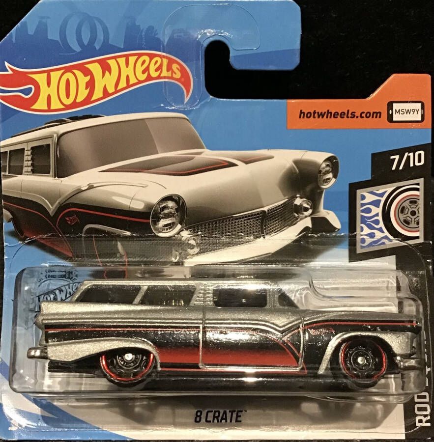 Hot Wheels Auto 8 Crate Jongens 7 Cm Staal Wit groen