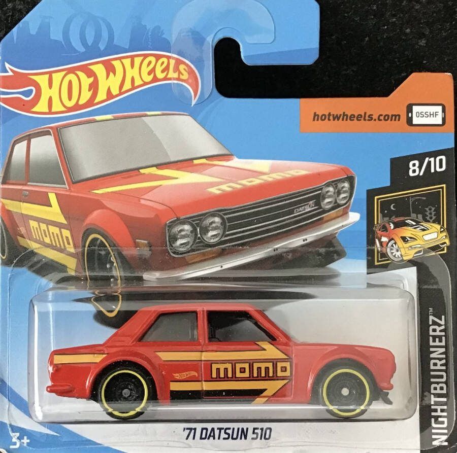 Hot Wheels Auto Datsun Bluebird Wagon Jongens 7 Cm Staal Rood geel