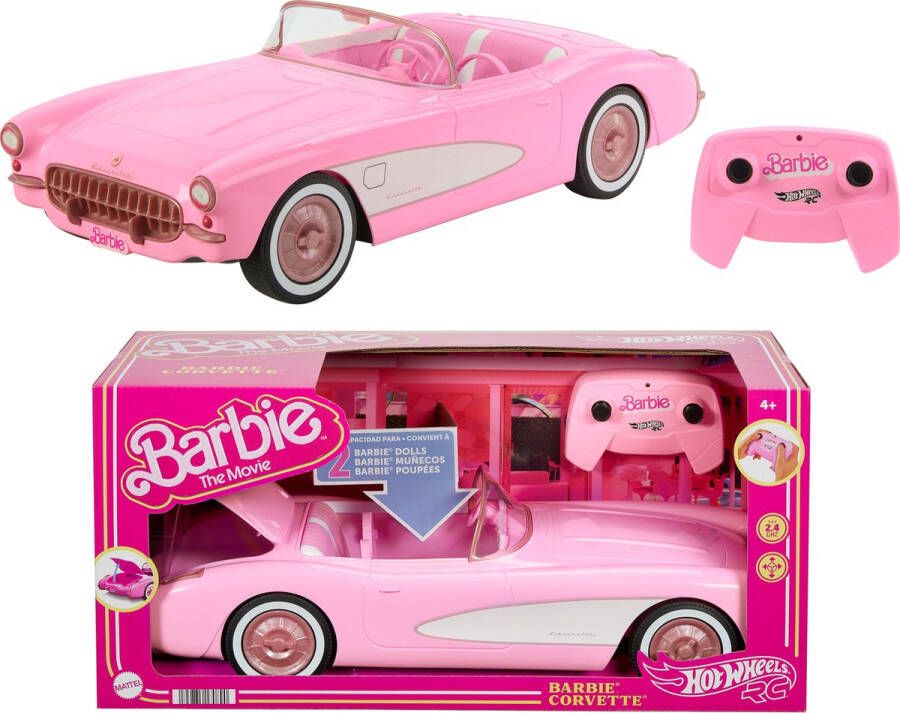 Hot Wheels Barbie The Movie Roze Corvette RC Voertuig