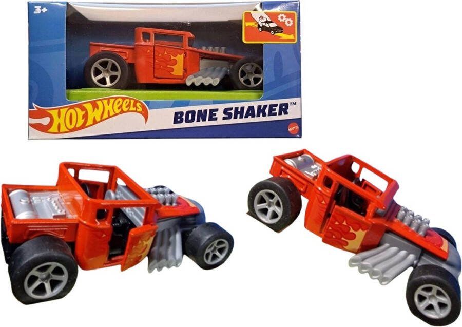 Hot Wheels Bone Shaker pull back voertuig 8 cm Kunststof voertuig Schaal 1:43