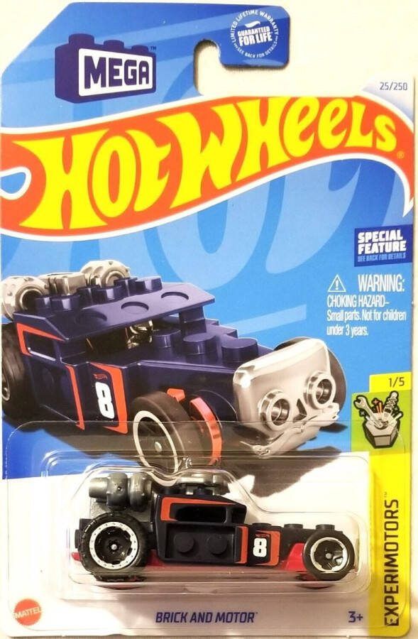 Hot Wheels BRICK AND MOTOR 25 250 1:64 EXPERIMOTORS DARK BLUE
