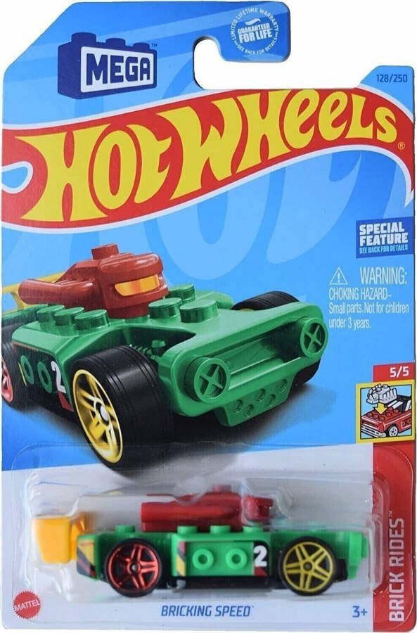 Hot Wheels BRICKING SPEED 128 250 GREEN (1:64) BRICK RIDES 5 5