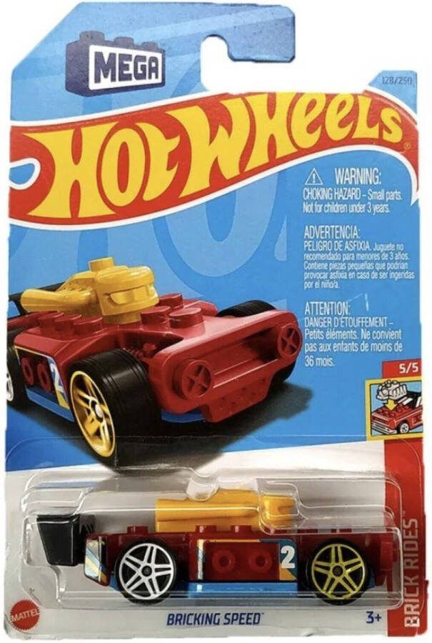 Hot Wheels BRICKING SPEED RED BLUE 128 250 1:64 HW BRICK RIDES 5 5