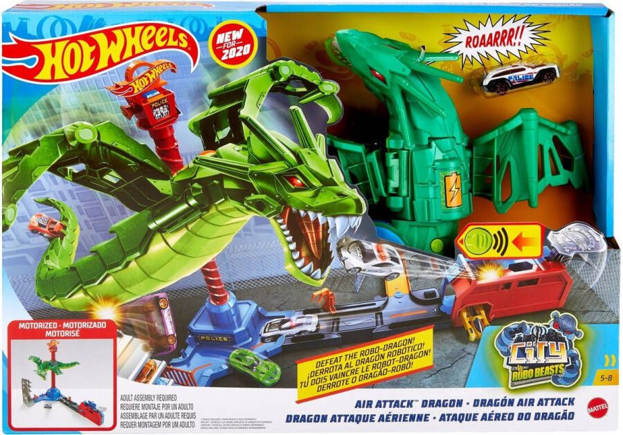 Hot Wheels City Air Attack Dragon Speelset Speelgoedauto Lanceerder